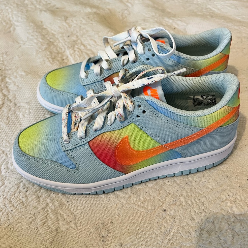 Nike Blue and Orange Gradient Sneakers